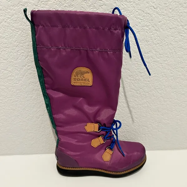 Sorel Damen Retro ‘88 Purple Waterproof Tall Rain Boot Size 5.5 Style NL1708-505 - Image 2
