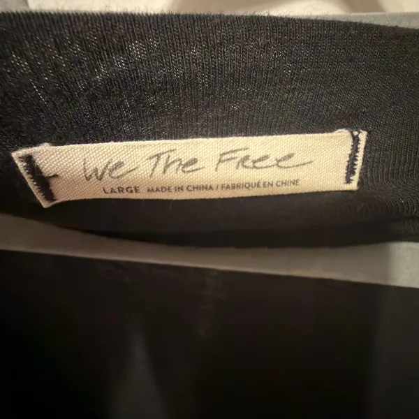 Free People- We the Free- Take It Easy Tunic Tee in Black Size Large - Image 11