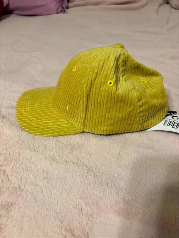 ZYIA Active Faith Corduroy Baseball Cap Yellow Adjustable One Size NWT - Image 2