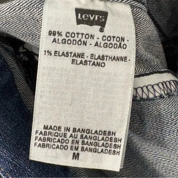 Levi's Blue Denim Button Front Jean Jacket Sz M - Image 5