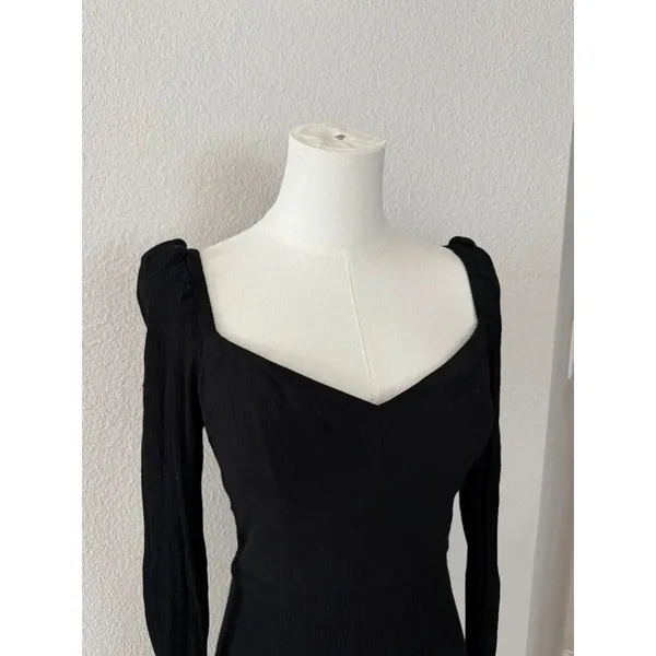 Hill House Felicity black dress sweetheart neck size small - Image 2