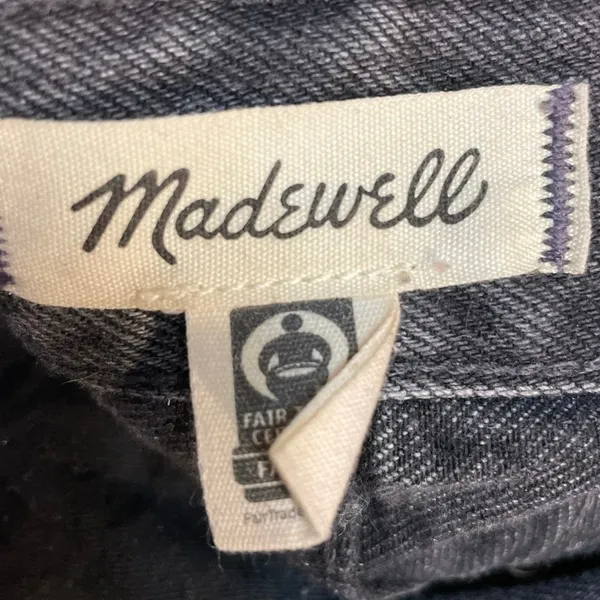Madewell Women's Black High Waisted Palazzo Wide Leg Denim Jeans Pants Size 26 - Image 4