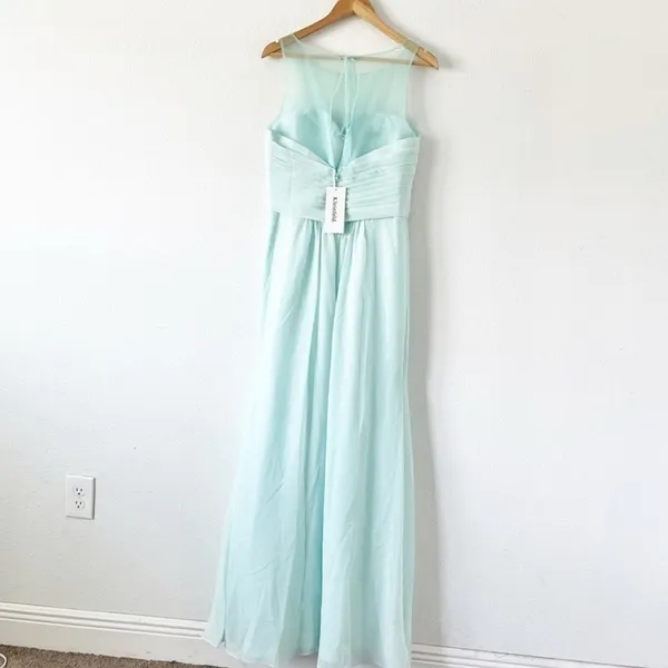 Kleinfeld Morning Mist Bridesmaid Maxi Dress Formal Wedding Gown - Image 5