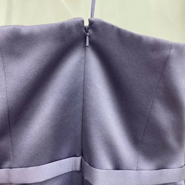 NEW Michaelangelo women’s dim lilac belted strapless satin‎ formal gown dress 4 - Image 7