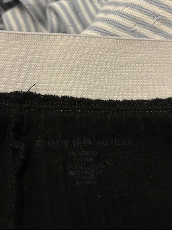 Black Ribbed Cotton Boy Shorts - Image 3