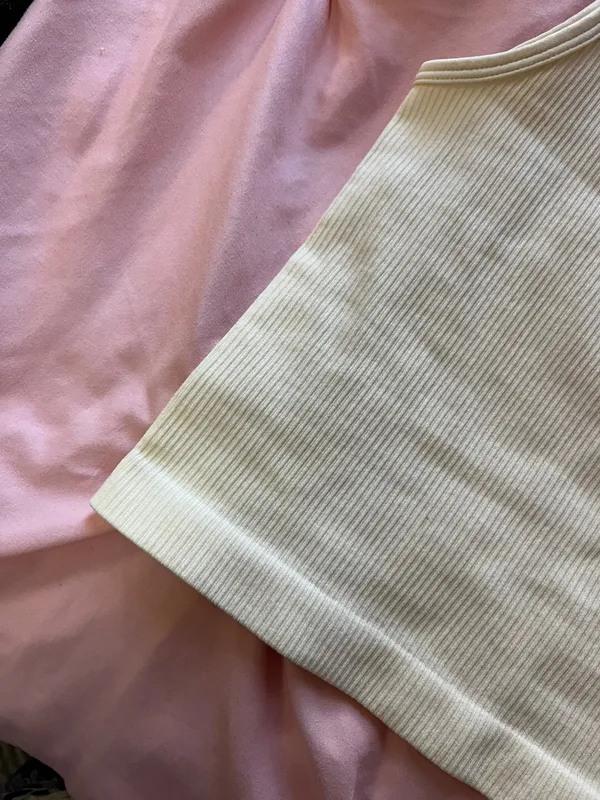 Ribbed Tank Top Tan Size M - Image 2