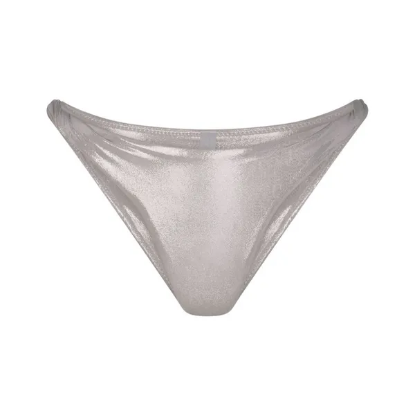 🩶SKIMS LIQUID SHINE SWIM TWISTED BIKINI BOTTOM SMOKE size M NWT - Image 2