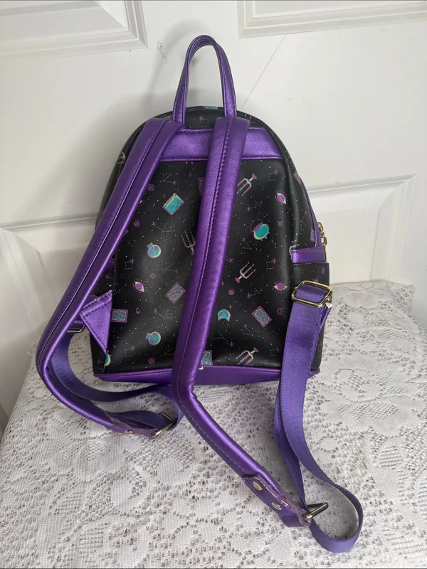 Hocus Picus Disney Parks Loungefly Black & Purple Mini Backpack - Image 6