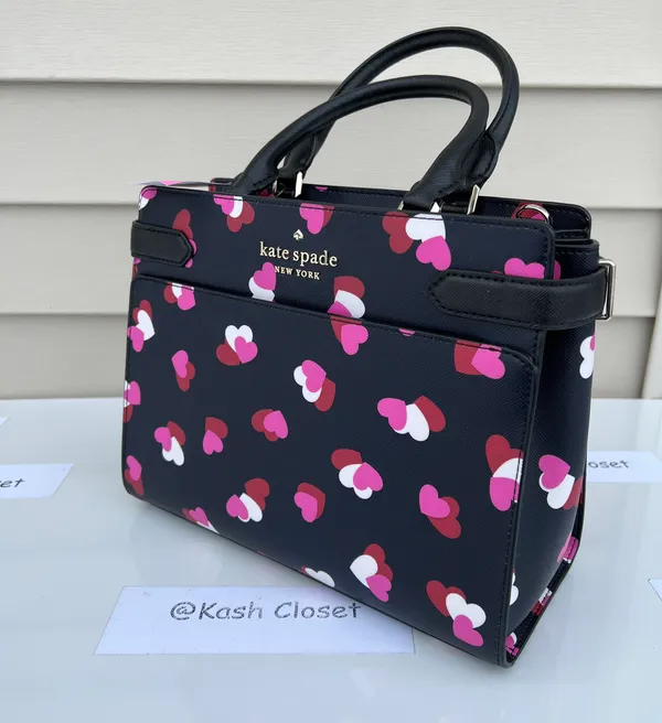 Kate Spade staci heart print medium satchel - Image 5