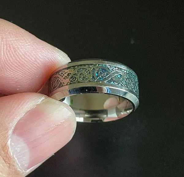 Blue silver dragon ring size 7 - Image 6