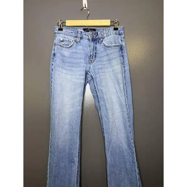 Aeropostale Low Rise Baggy Jeans Womens 000 Short Light Wash Blue Relaxed Denim - Image 2