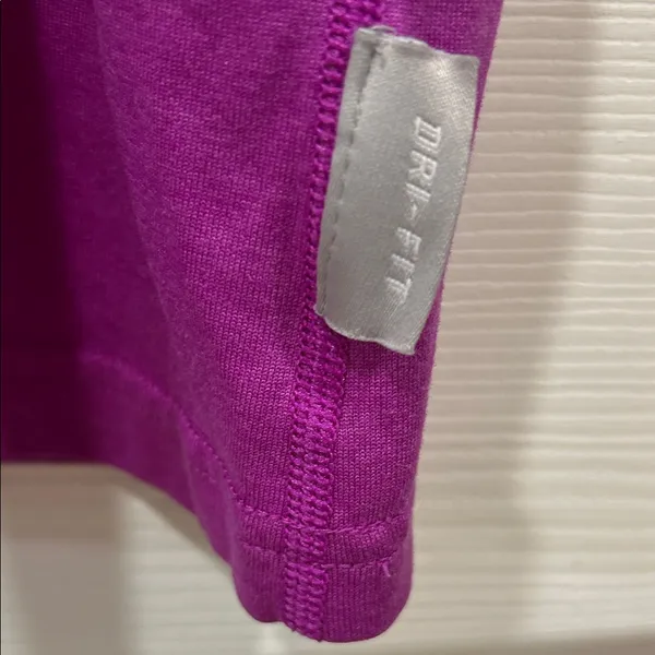 Nike Women's Magenta Tank Top with Metallic Logo - Image 3