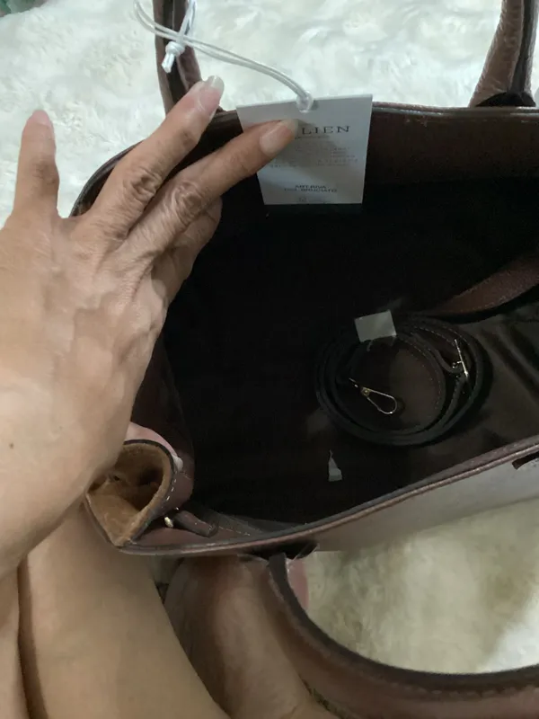 Nwt Anna Paola Leather Satchel - Image 8