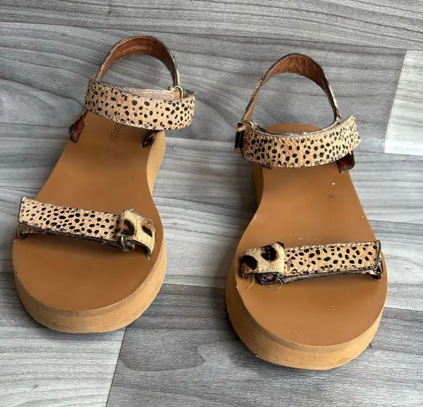 Madewell Leopard Print Sandals - Tan and Black - Image 7