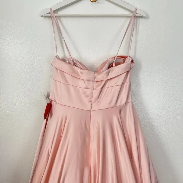 MAC DUGGAL Bow Sweetheart Strapless A Line Gown Prom Dress in Blush Size US 6 - Image 12