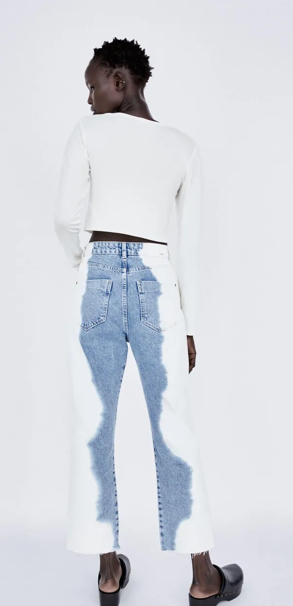 ZARA White Ruched Crop Top - Image 6