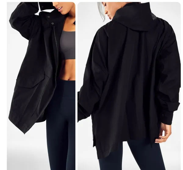 Fabletics black ruched utility jacket  - Image 2