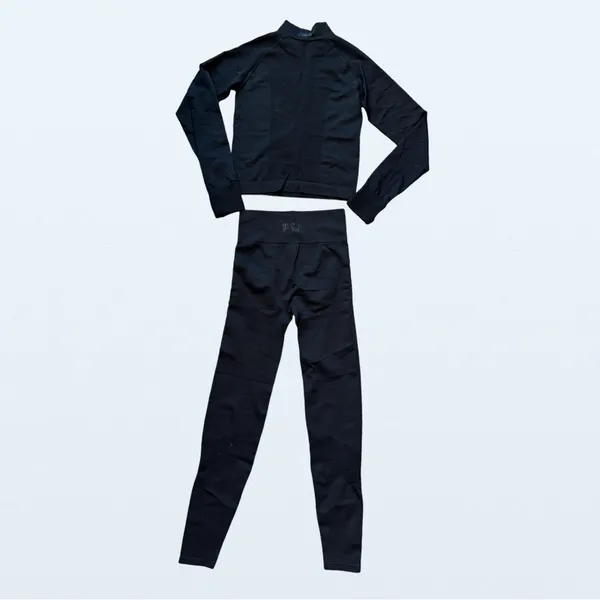 NWOT Victoria’s Secret PINK Long Sleeve Activewear Set in Black, Size XS - Image 3
