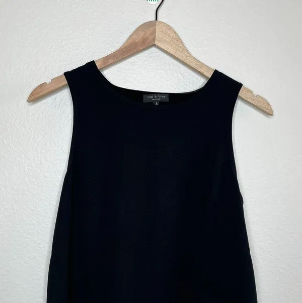 Rag & Bone Black Sleeveless blouse Layered Asymmetrical Hem Top M - Image 2