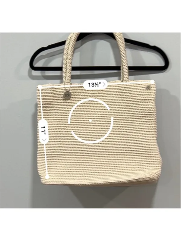 The Sak Crochet Tote Bag One Size Beige - Image 3