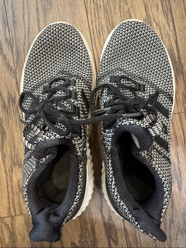 adidas Black & White Knit Sneakers - Image 2