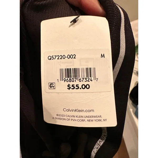 Calvin Klein‎ Womens Black Cotton Stretch Rib Leggings QS7220-002 Size M NWT - Image 3