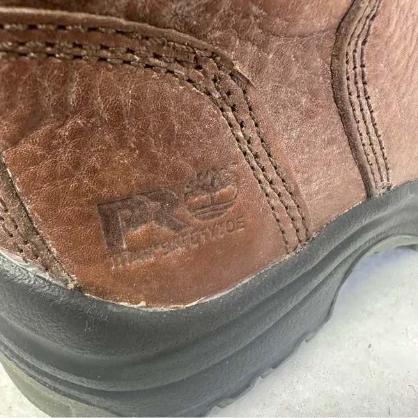 Timberland Pro Series Work Boots Womens 7W Brown Leather Titan 6" Safety Toe New - Image 4
