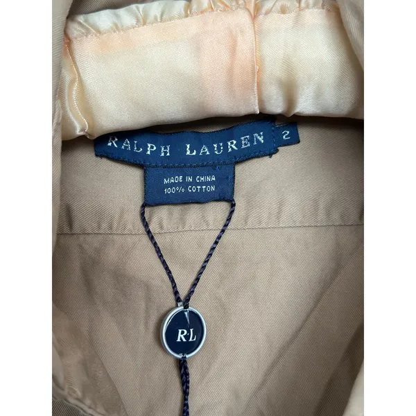 NWT Vintage Ralph Lauren Desert Explorer Maxi Dress Button Up Long Sleeve Tan - Image 10