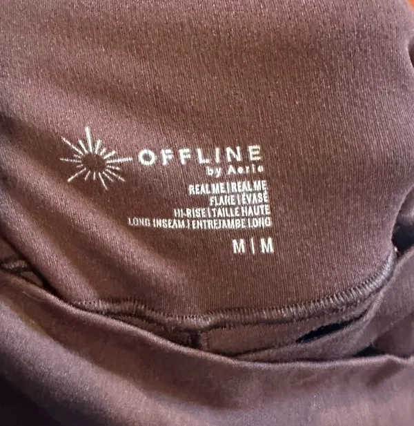 OFFLINE Aerie Real Me High Waisted Crossover Flare Leggings - Image 3