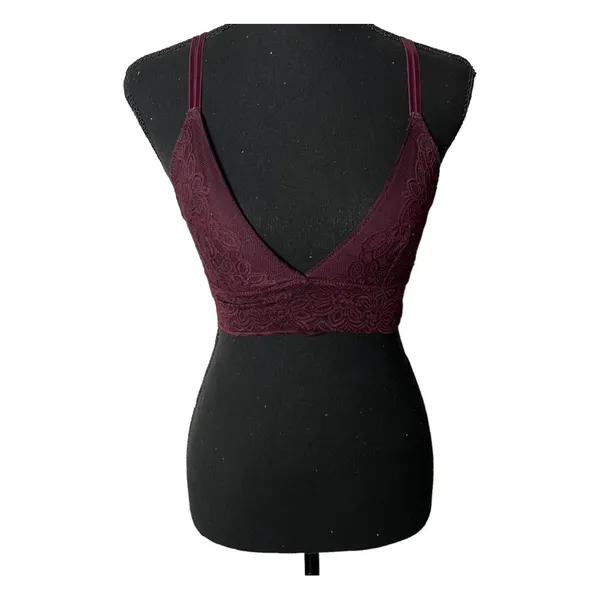 Aerie Plum Purple Desert Lace Racerback Bralette Size Small 2862 - Image 4