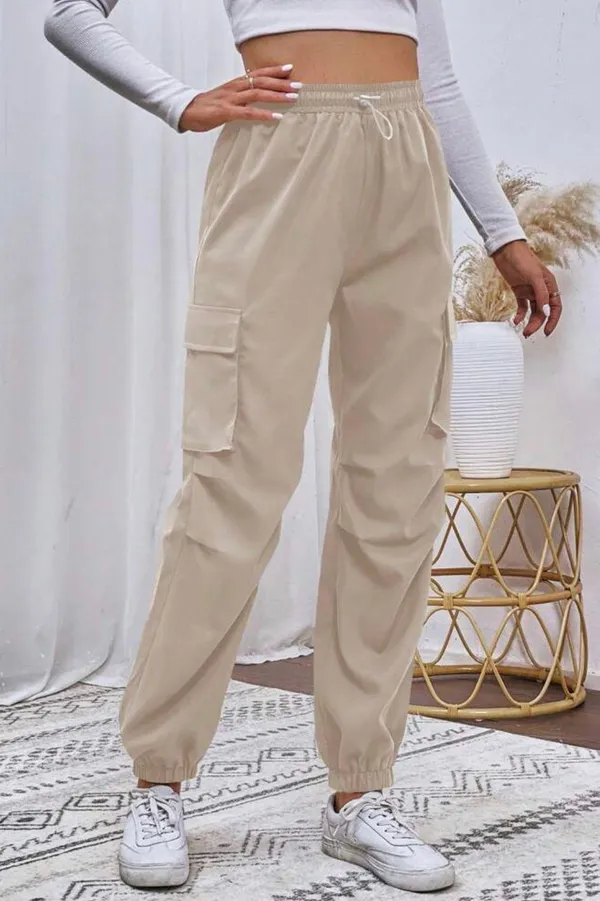 SheIn Khaki Cargo Pants - Image 4