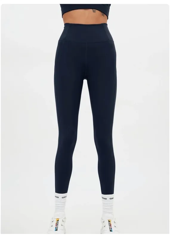New Girlfriend Collective High Rise Compressive Leggings Navy Blue Medium - Image 2
