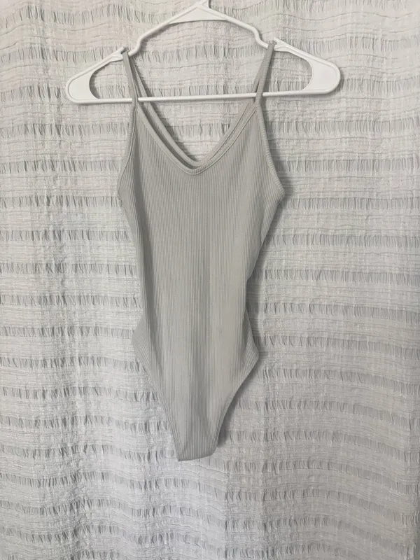 American Eagle Bodysuit Ribbed White - Image 5