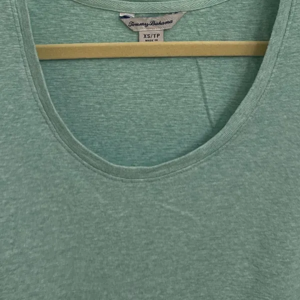 Tommy Bahama Teal Scoop Neck Short Sleeve T Shirt Size Women's XS - Image 3