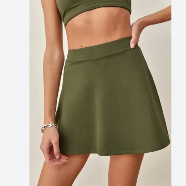 NWT Reformation Active Sports Bra and Skort Set in Fern Green - Image 3