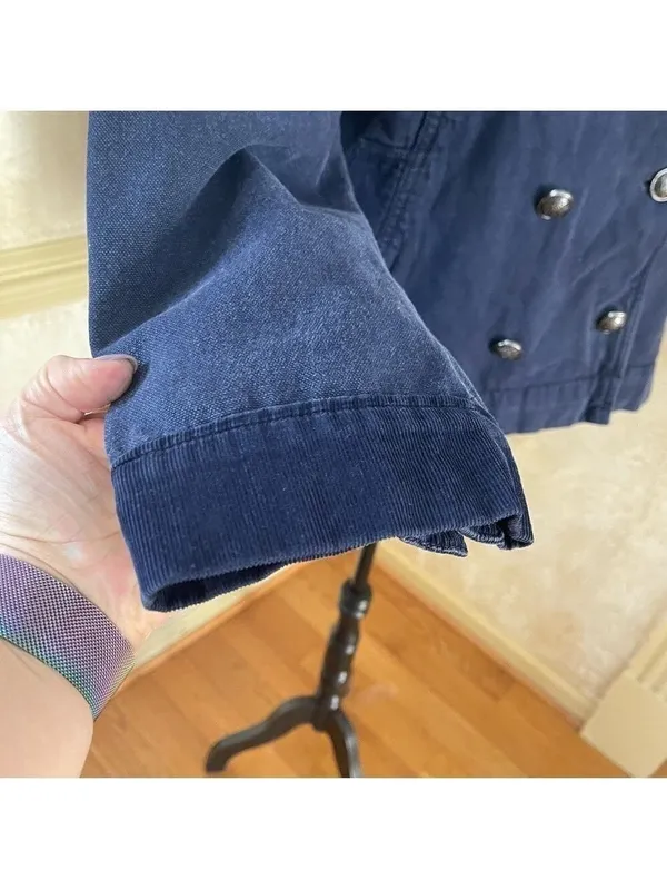 Free People We The Free Viva Surplus Denim Jean Jacket in Starless Sky Sz M - Image 5