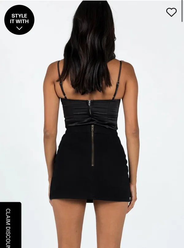 Princess Polly THE LOLA MINI SKIRT BLACK - Image 2