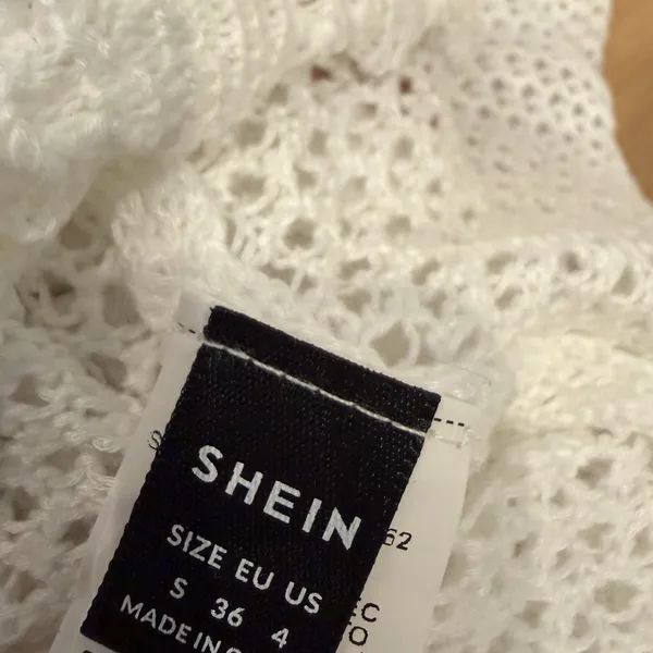 SHEIN White Crochet Knit Mini Coverup Dress - Image 4