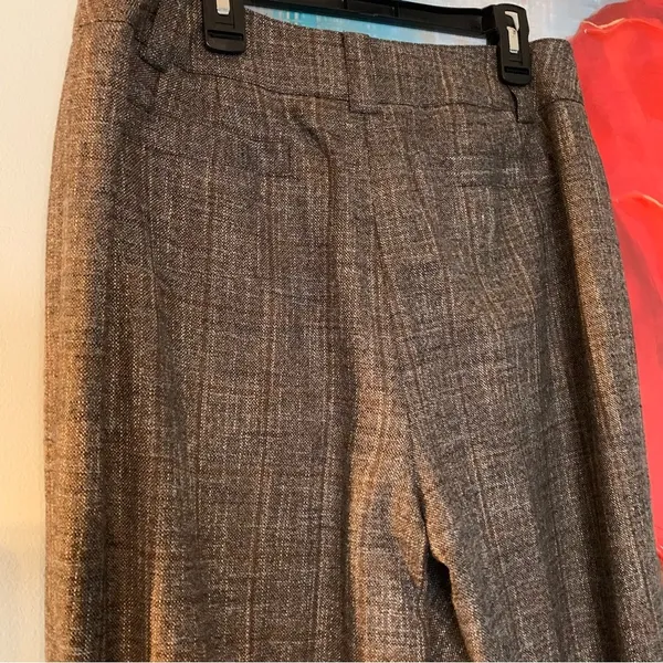 Carlisle Wool Blend Pants Women Size 6 Brown Straight Leg Trouser Tweed Lined - Image 4