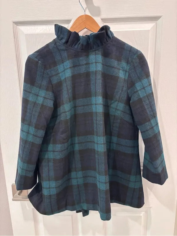 Tuckernuck Blackwatch Plaid Faye Tie Blouse Size Small - Image 8