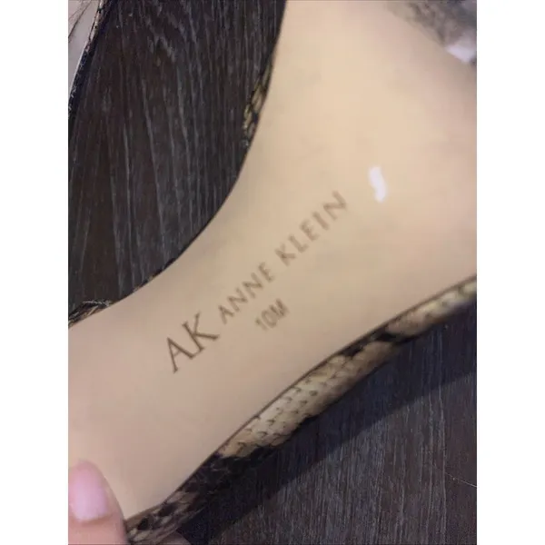 Anne Klein Women's 10M Shoe Snake Skin Leather Stiletto Pump‎ Heel S-114 - Image 7