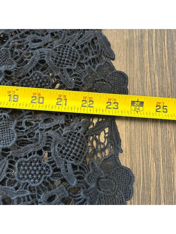 CAbi Black Crochet Lace Top S Dark Romantic Gothic Boho Whimsigoth Witchy - Image 6