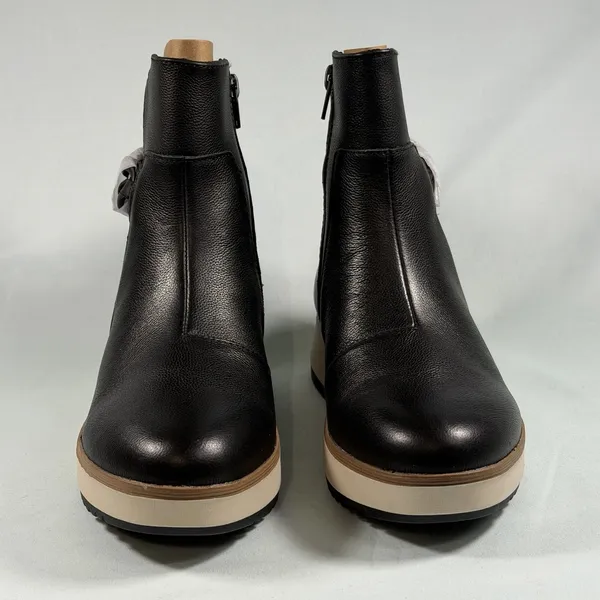 Clarks Collection Size-7M‎ Womens Zylah Rose Chelsea Boot Black Leather - Image 9