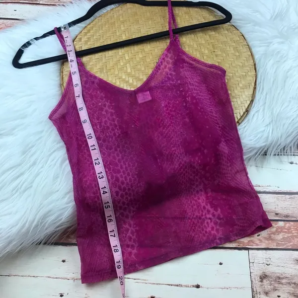 Y2K pink‎ tank sheer snakeskin - Image 4