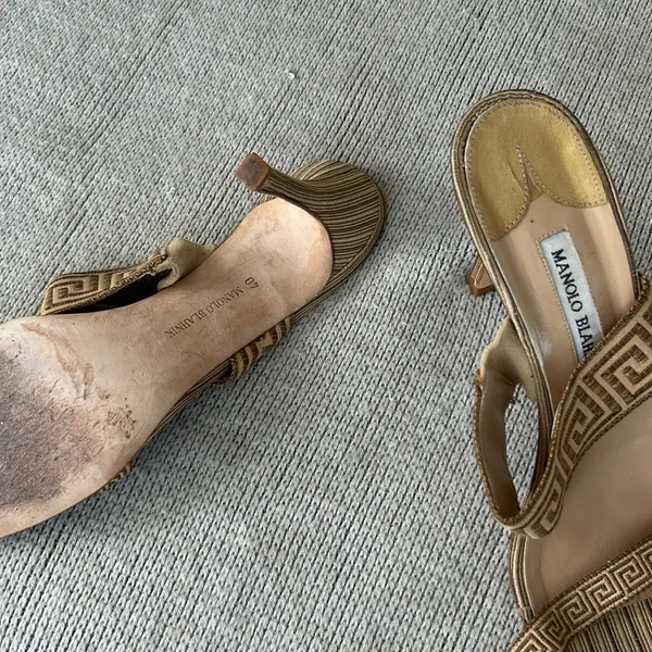 Manolo Blahnik D'orsay Sandals Size 40‎ - Image 5