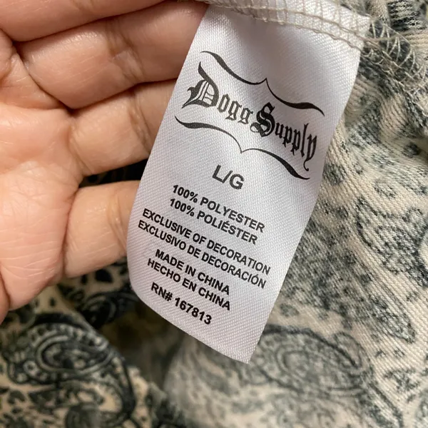Dogg Supply by Snoop Dogg‎ Large Paisley Button Down Sleep Top Pajama Lounge - Image 6