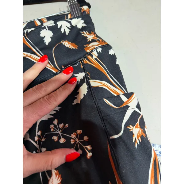 Columbia Weekend Adventure Leggings Women XL Black Floral 7/8 Gorpcore Botanical - Image 11