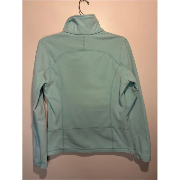 Patagonia Vail Full Zip Fleece Jacket Teal Blue Zip + Inside Pockets Size M Ski - Image 2
