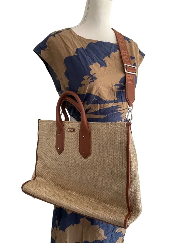 BOSS Sandy Tote in Natural Beige Womens Bag Travel Handbag - Image 4