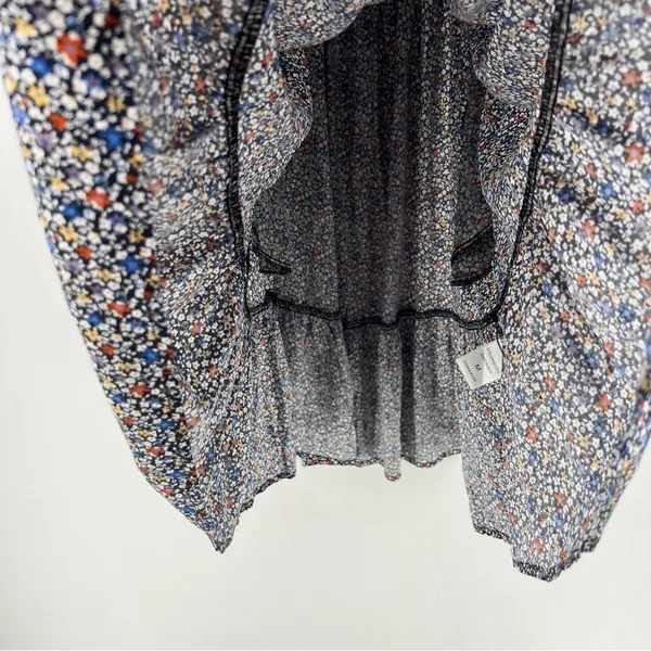 Elloh Multicolor Ditsy Floral Smocked 3/4 Puff Sleeve Tiered Midi Dress‎ Prairie - Image 8